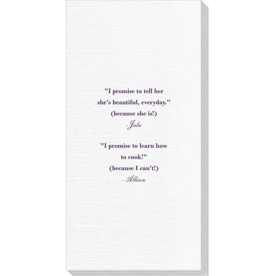 Your Personalized Text Deville Guest Towels