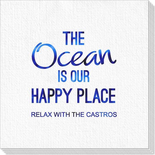 The Ocean is Our Happy Place Deville Napkins