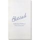 Expressive Script Blessed Bamboo Luxe Guest Towels Image 3 of 5