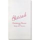 Expressive Script Blessed Bamboo Luxe Guest Towels Image 4 of 5