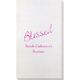Expressive Script Blessed Bamboo Luxe Guest Towels Image 5 of 5