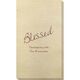 Expressive Script Blessed Bamboo Luxe Guest Towels Image 1 of 5