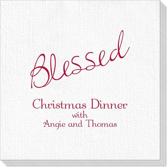 Expressive Script Blessed Deville Napkins