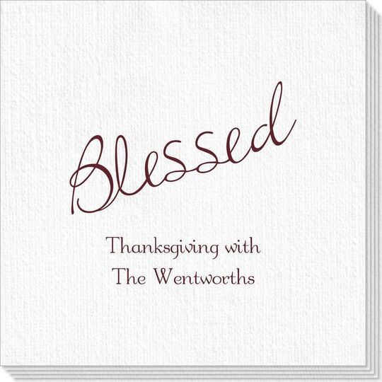 Expressive Script Blessed Deville Napkins