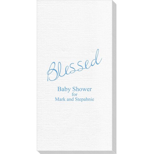 Expressive Script Blessed Deville Guest Towels