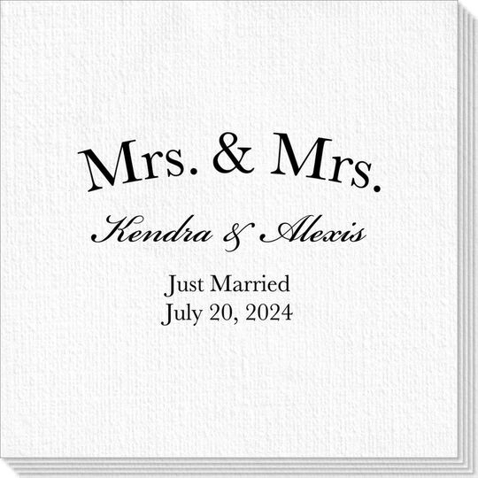 Mrs & Mrs Arched Deville Napkins