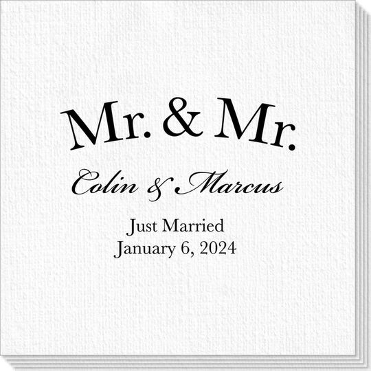 Mr  & Mr Arched Deville Napkins