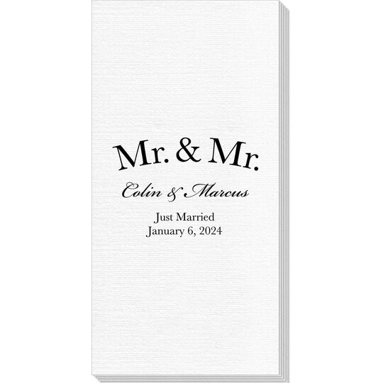 Mr  & Mr Arched Deville Guest Towels