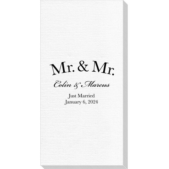 Mr  & Mr Arched Deville Guest Towels