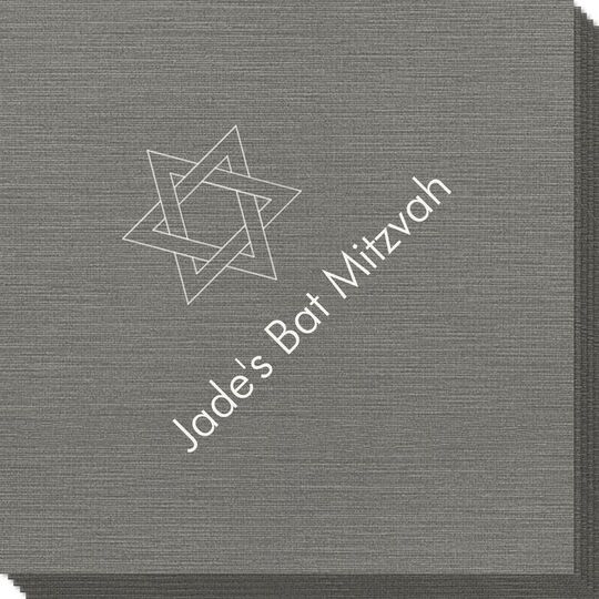 Interlocking Star of David Bamboo Luxe Napkins