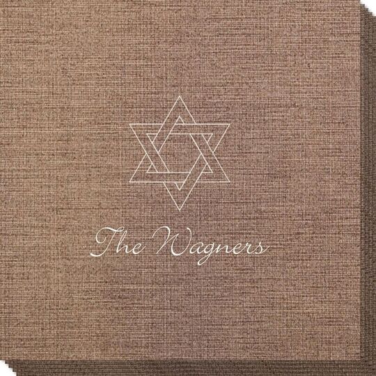 Interlocking Star of David Bamboo Luxe Napkins