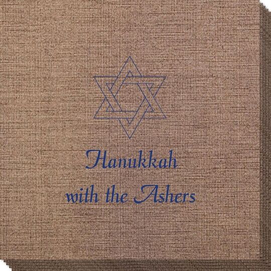 Interlocking Star of David Bamboo Luxe Napkins