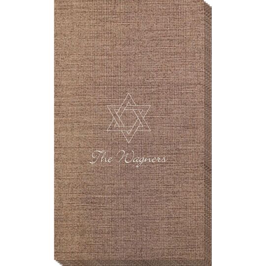 Interlocking Star of David Bamboo Luxe Guest Towels