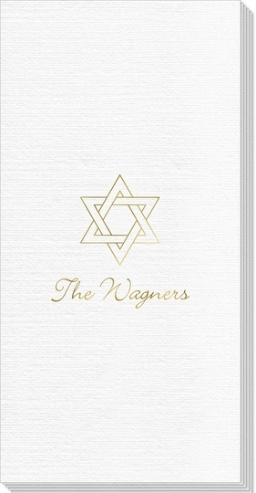 Interlocking Star of David Deville Guest Towels