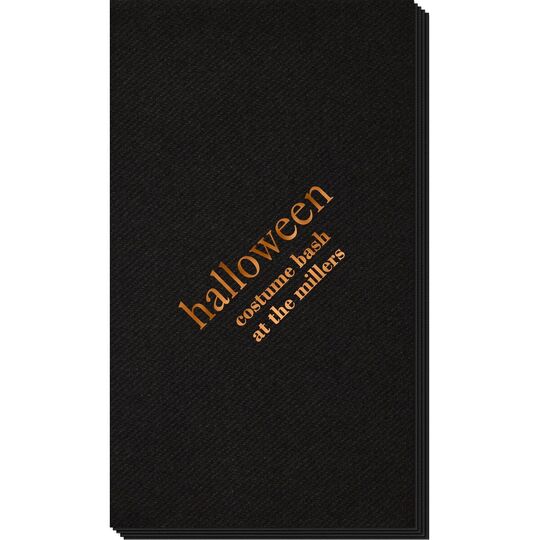 Big Word Halloween Linen Like Guest Towels