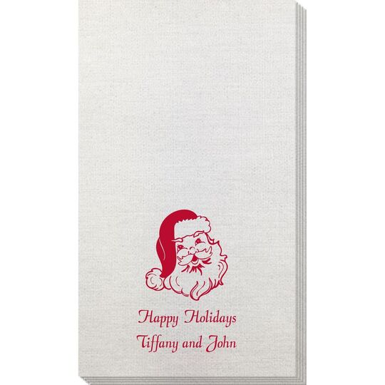 Happy Santa Claus Bamboo Luxe Guest Towels