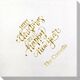 Hand Lettered Merry Christmas and Happy New Year Bamboo Luxe Napkins Image 2 of 2