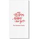Hand Lettered Merry Christmas and Happy New Year Deville Guest Towels Image 1 of 2