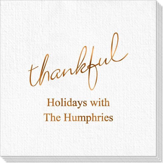 Expressive Script Thankful Deville Napkins