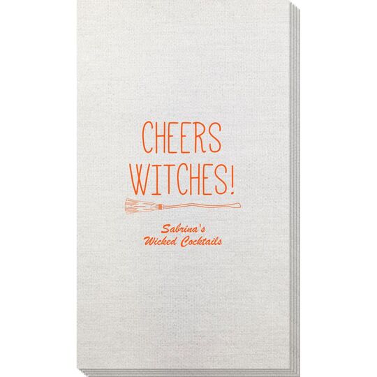 Cheers Witches Halloween Bamboo Luxe Guest Towels