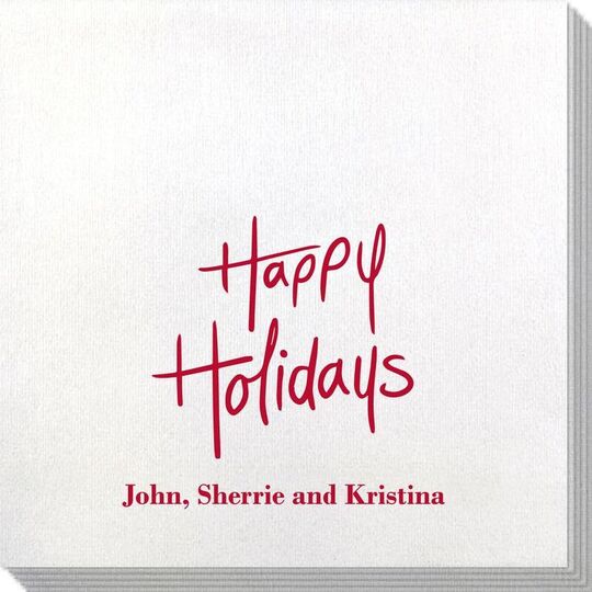 Fun Happy Holidays Bamboo Luxe Napkins