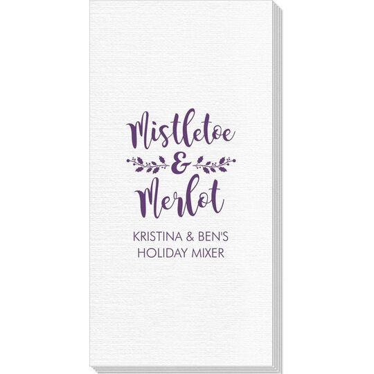 Mistletoe and Merlot Deville Guest Towels