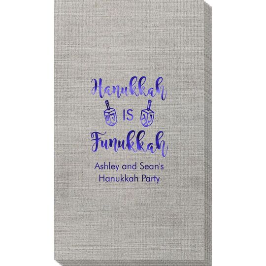 Hanukkah Is Funukkah Bamboo Luxe Guest Towels