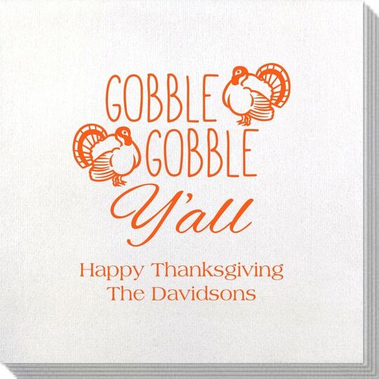 Gobble Gobble Y'all Bamboo Luxe Napkins