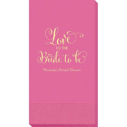 Love to the Bride to Be Guest Towels