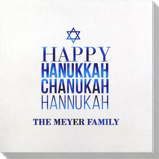Hanukkah Chanukah Bamboo Luxe Napkins
