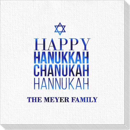 Hanukkah Chanukah Deville Napkins