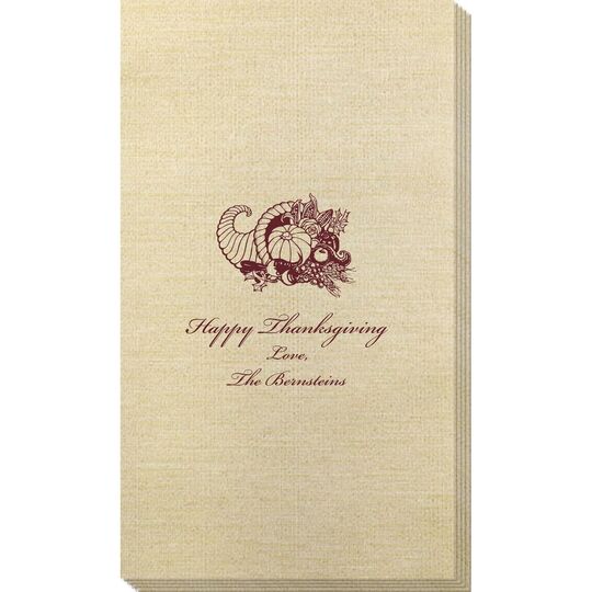 Thanksgiving Horn Bamboo Luxe Guest Towels