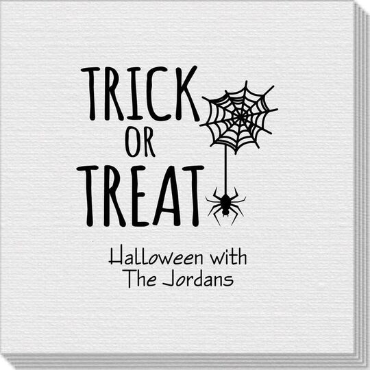 Trick or Treat Spider Linen Like Napkins