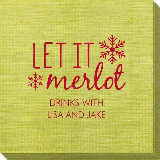 Let It Merlot Bamboo Luxe Napkins