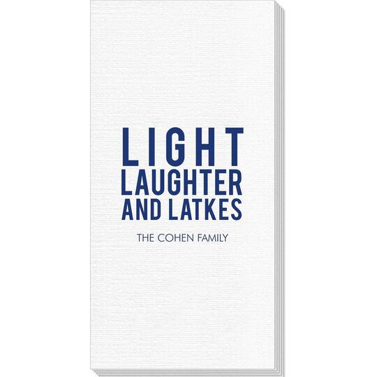 Light Laughter And Latkes Deville Guest Towels
