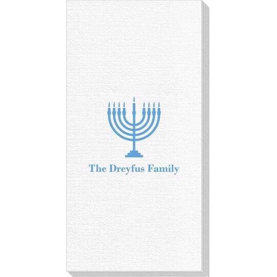 Lights of the Menorah Deville Guest Towels