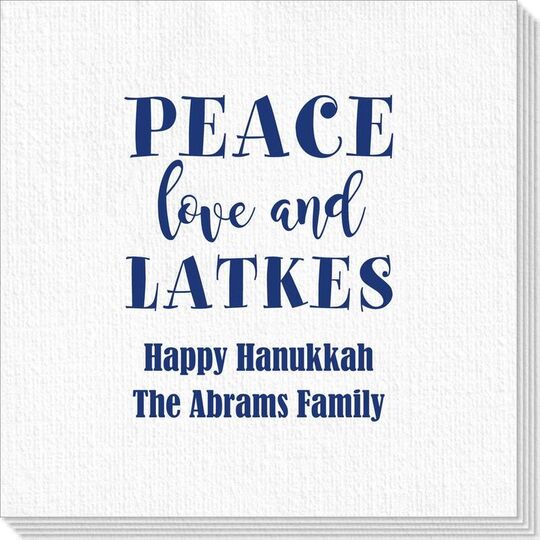 Peace Love And Latkes Deville Napkins