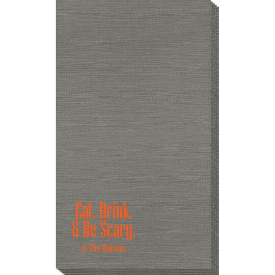 Eat Drink & Be Scary Bamboo Luxe Guest Towels