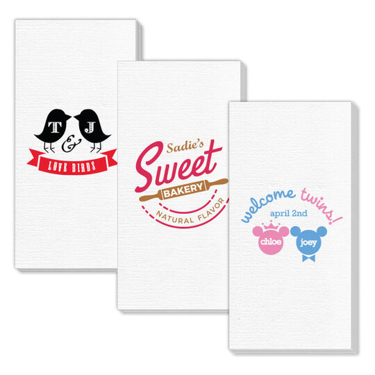 Custom Deville Guest Towels with Your 2-Color Logo