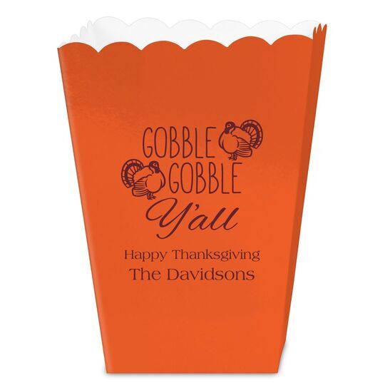 Gobble Gobble Y'all Mini Popcorn Boxes