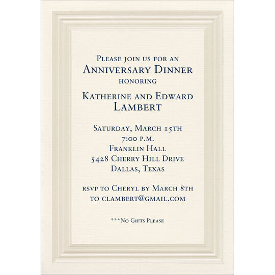 Mon Ami Pearl Frame Invitations