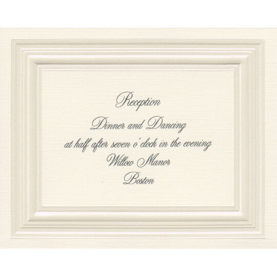 Mon Ami Pearl Frame Reception Cards - Raised Ink