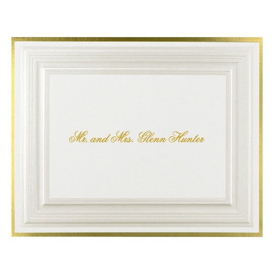 Lavish Elegance Folded Note Cards - Raised Ink