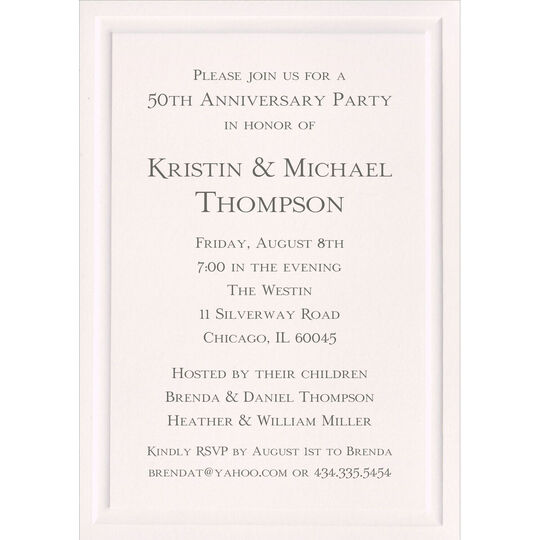 Embossed Elegance Invitations