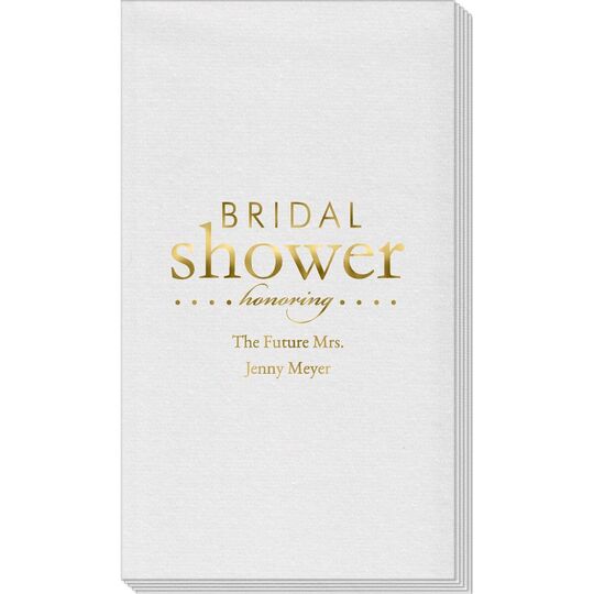 Bridal Shower Honoring Linen Like Guest Towels