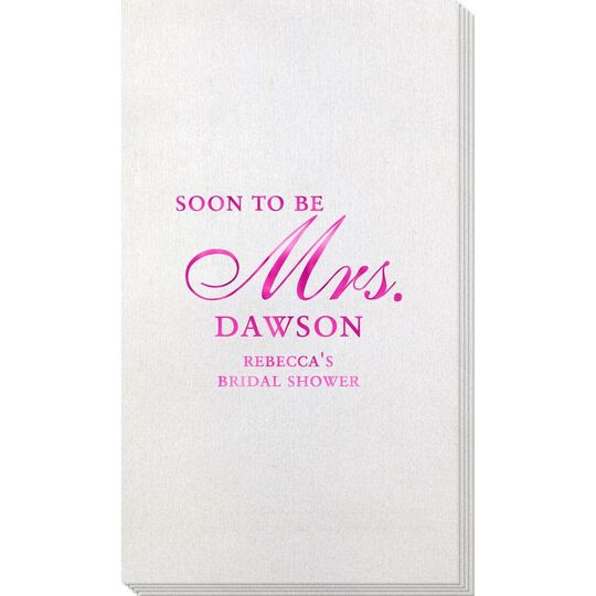 Elegant Soon to be Mrs. Bamboo Luxe Guest Towels