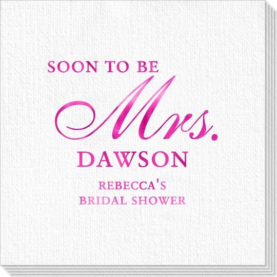 Elegant Soon to be Mrs. Deville Napkins