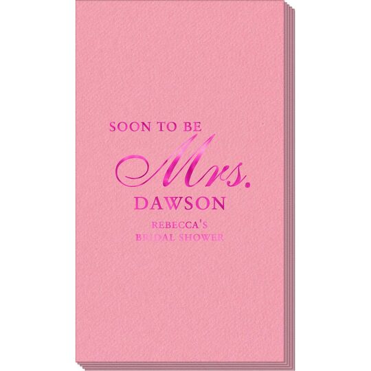 Elegant Soon to be Mrs. Linen Like Guest Towels