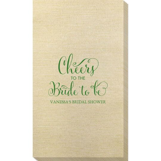 Cheers To The Bride To Be Bamboo Luxe Guest Towels