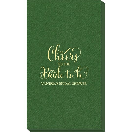 Cheers To The Bride To Be Linen Like Guest Towels